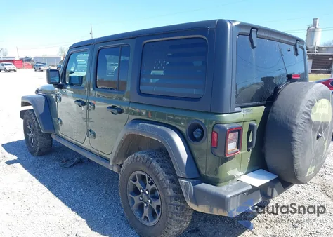 2021 Jeep Wrangler Unlimited Willys Sport 4X4 из США, поврежденный, VIN 1C4HJXDG5MW804748